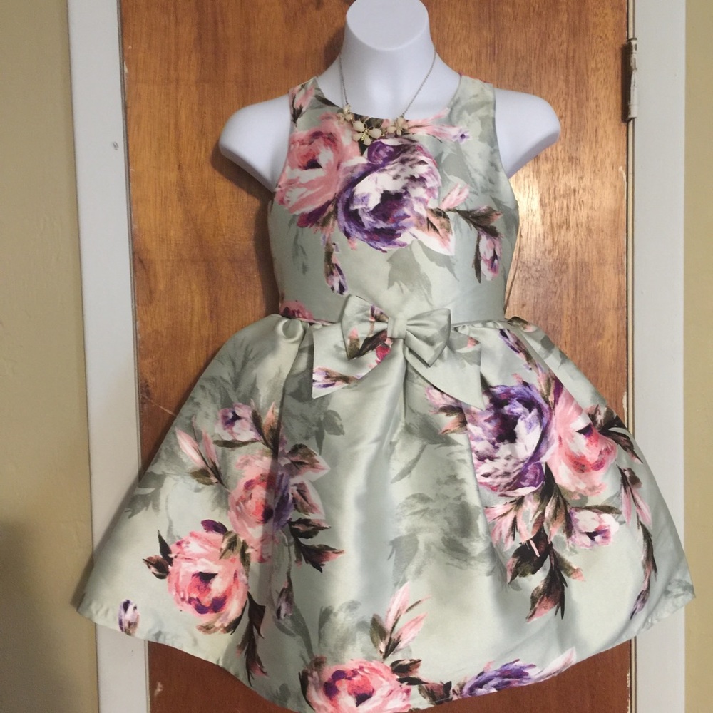 NWT Mint/purple/ pink Zunie dress sz:7